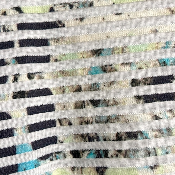 Barney’s New York Mini Dress Short Sleeve Striped Mesh - Picture 5 of 11